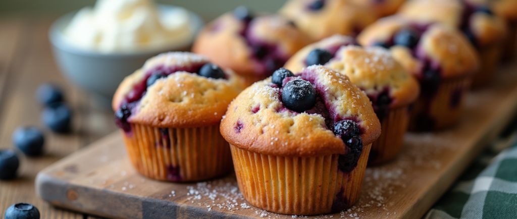 Blueberry Cottage Cheese Muffins