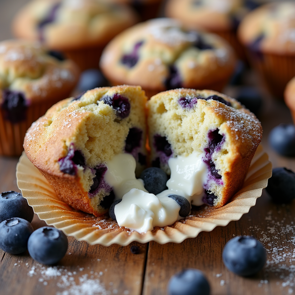 Blueberry Cottage Cheese Muffins