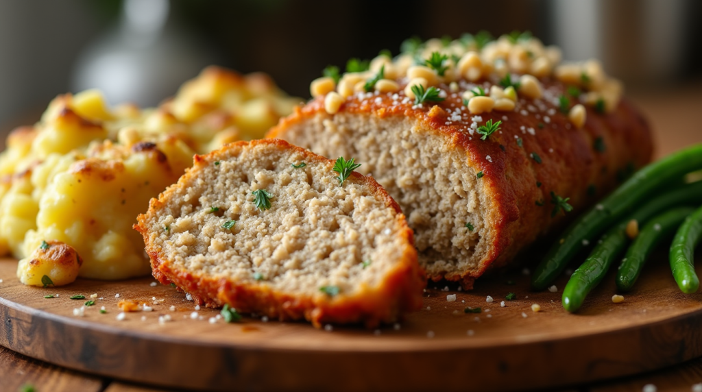 Garlic Parmesan Chicken Meatloaf