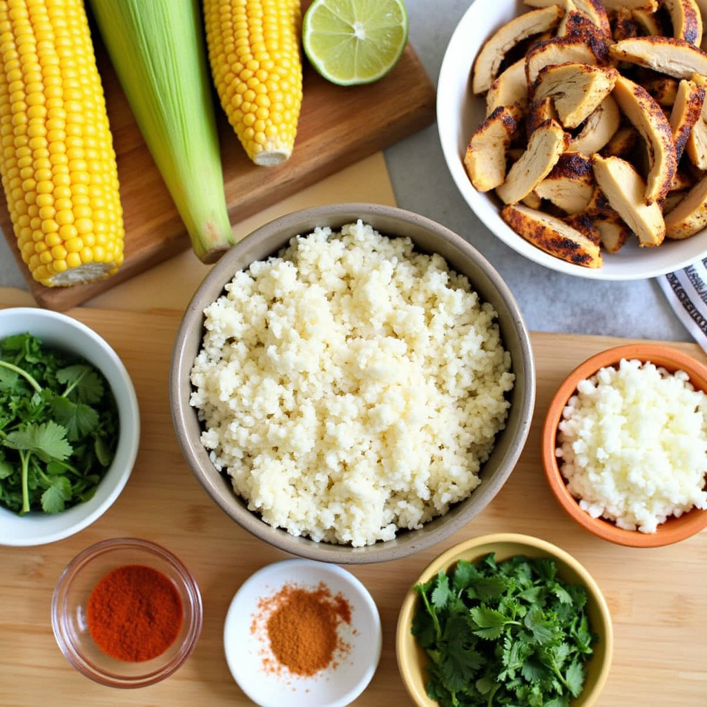 Street Corn Chicken Rice Bowl