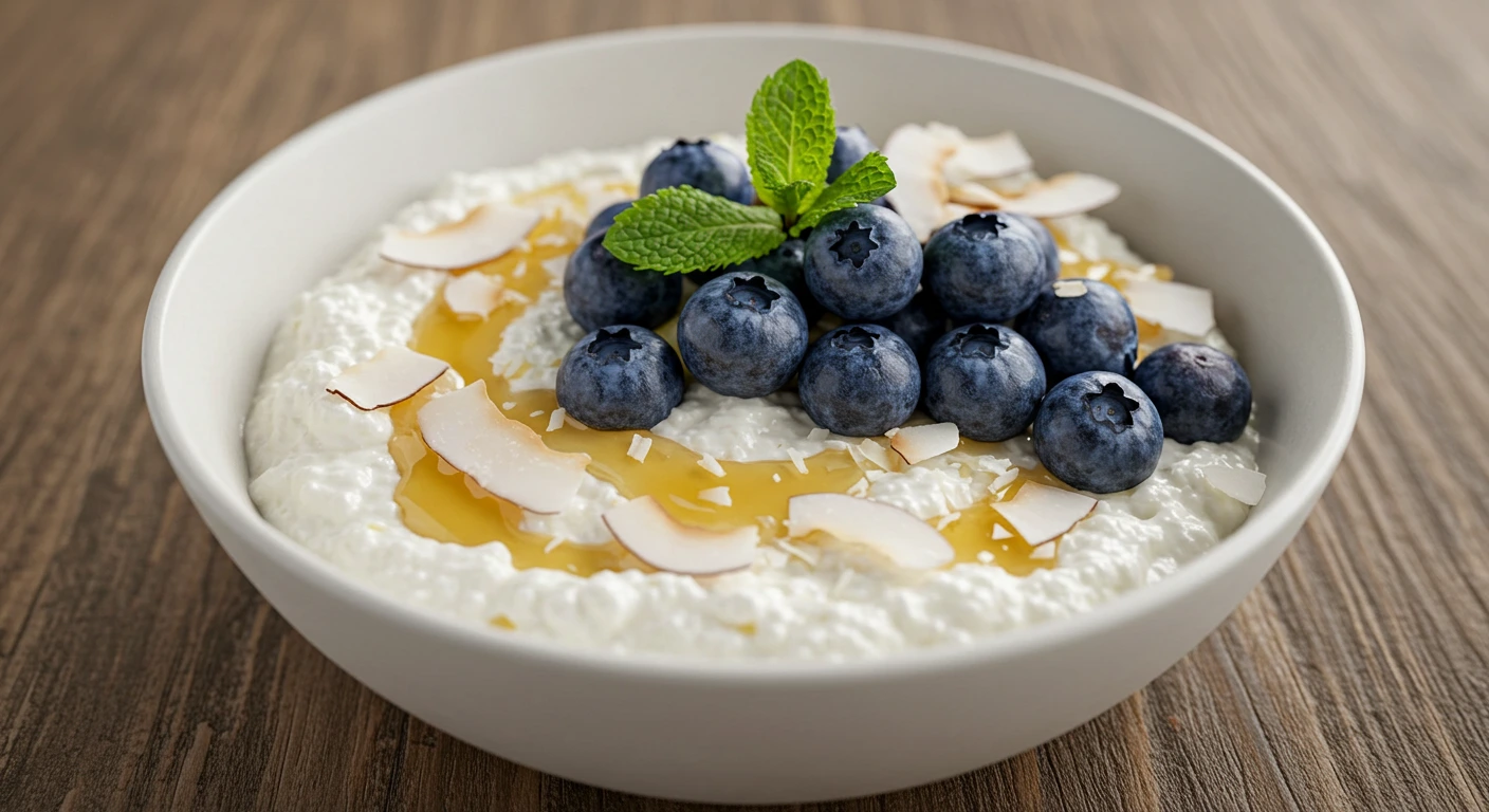 Creamy Blueberry Coconut Ricotta Bowl