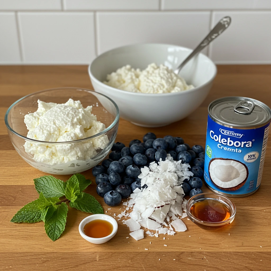 Creamy Blueberry Coconut Ricotta Bowl