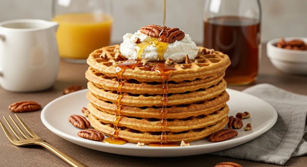 Pecan-Ricotta Waffles