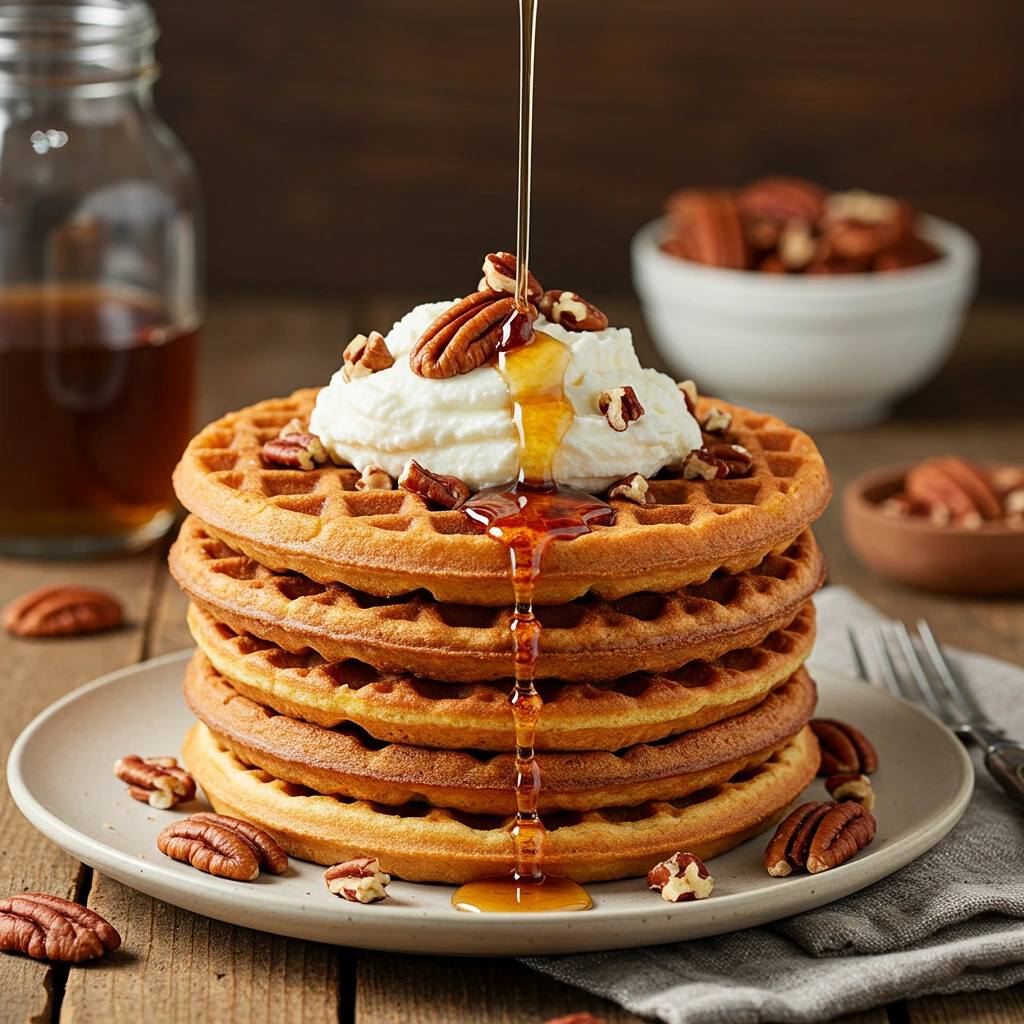 Pecan-Ricotta Waffles