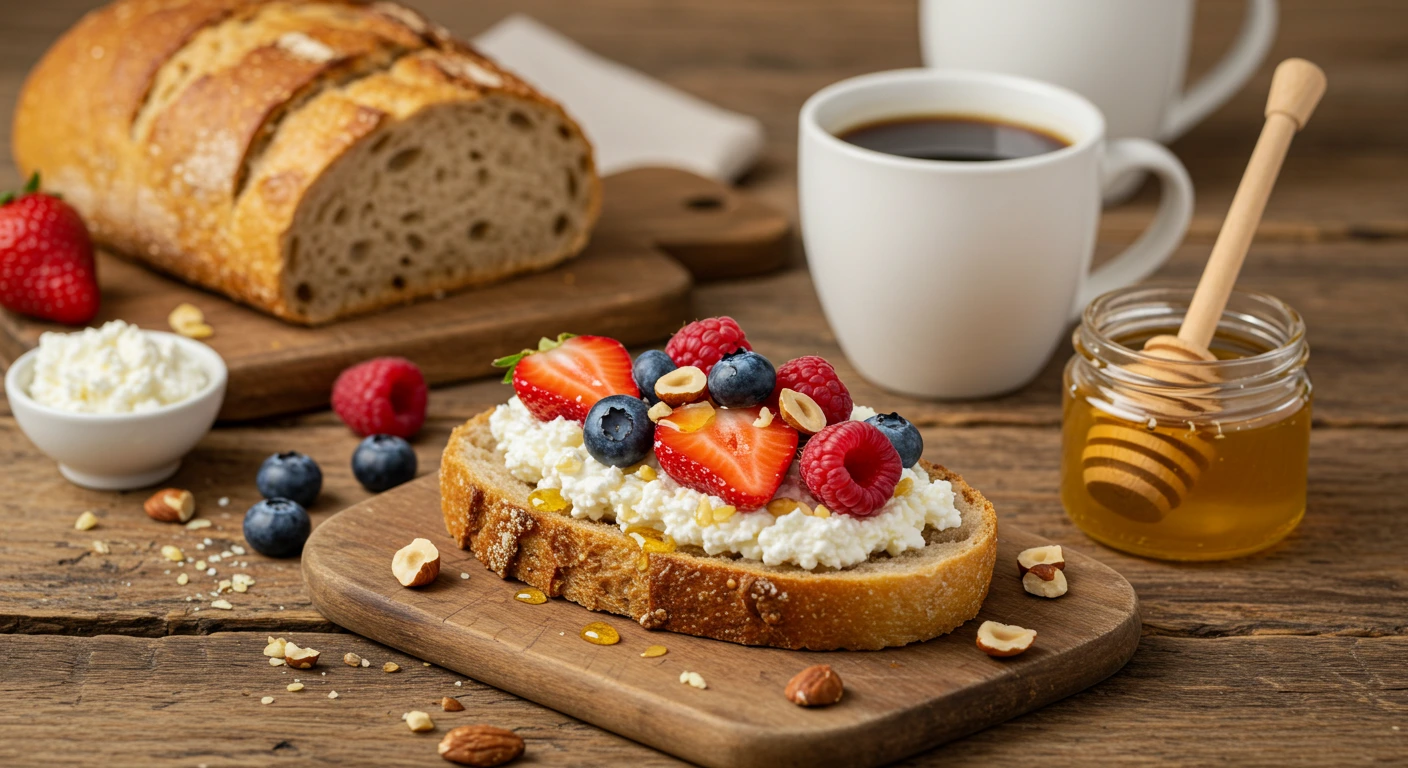 Cottage Cheese Breakfast Toast