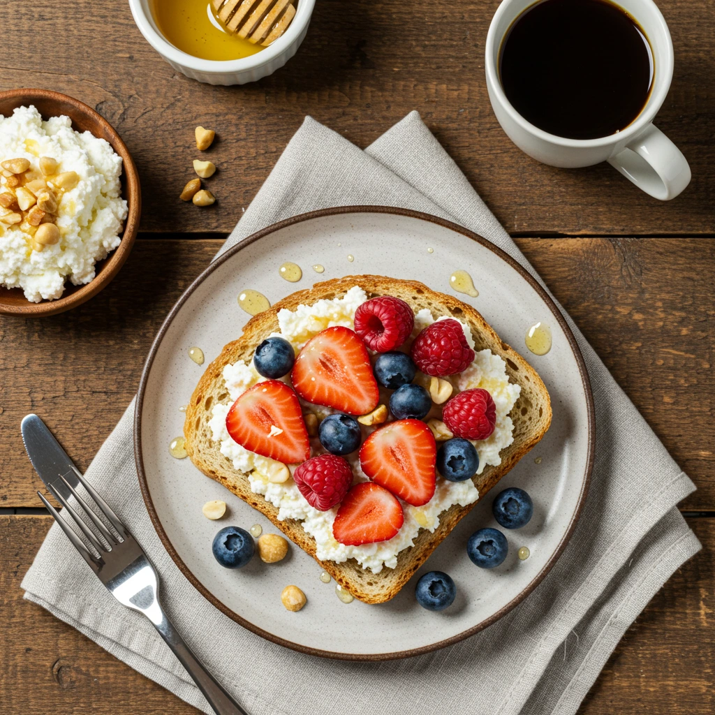 Cottage Cheese Breakfast Toast